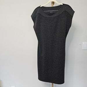 Spense Dark Gray Studded Mini Dress